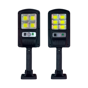Lampes solaires d'extérieur COBs LED avec détecteur de mouvement, lampadaires de sécurité avec télécommande, lampes solaires de jardin à LED haute luminosité - Product Image 6