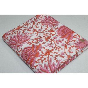 Vestidos para Niños Hechos a Mano con Tela de Algodón Estampada a Mano con Diseños Naturales Indios, Cortinas Ligeras y Decoración para Bolsos - Product Image 3