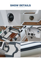 Bateau de pêche électrique gonflable à coque rigide Hypalon de 7 m de long, fabriqué en Chine, avec moteur hors-bord, PVC durable, capacité de 12 personnes