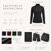 Chemise d'équitation haut de gamme, durable, respirante et extensible dans les quatre sens (couche de base pour l'entraînement)