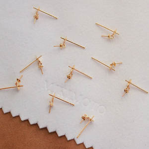 ต่างหูไข่มุกน้ำจืด18K สีทอง4 + 8mm ต่างหูมุกกลมผลิตภัณฑ์สำเร็จรูป - Product Image 3