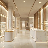 Mobilier Commercial Personnalisé : Étagères Métalliques pour Magasin de Cosmétiques, Kiosque de Présentation de Parfums, Agencement Mural pour Perruques et Produits de Beauté