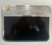 Plaque d'identification personnalisée en aluminium 3D gaufré pour camion, plaque VIN/NIV, finition argent antique/cuivre, plaque adhésive, emblème en aluminium