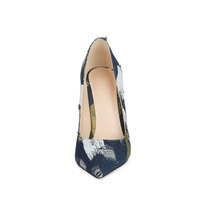 Chaussures Femmes Zapatos De Mujer en jean à bout pointu pour Femmes, escarpins De bureau à talons aiguilles Sexy