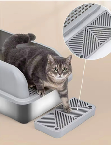 Caja de arena de acero inoxidable <span class=keywords><strong>para</strong></span> gatitos, caja de arena <span class=keywords><strong>para</strong></span> gatos de acero fácil de limpiar sin olores, caja de arena <span class=keywords><strong>para</strong></span> gatos y accesorios - Product Image 3