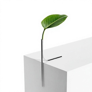 Luxury Stainless steel Tabletop <b>Vases</b> silver Finish Decorative for home & office wedding centerpiece decoration - Product Image 1