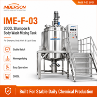 Homogénéisateur mélangeur à engrenages entièrement automatique 3000L haute productivité pour cosmétiques, jus de fruits, encre d'impression, grande capacité