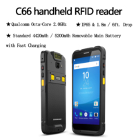 Lector/Escritor RFID UHF Portátil con Android 13, Alcance de 20m, Escáner de Código de Barras 2D, WiFi/4G, Resistente, para Inventario Industrial