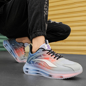 Chaussures de course en mesh pour hommes, respirantes, avec coussin d'air, semelle épaisse, baskets de sport d'été - Product Image 4