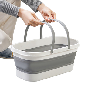 <span class=keywords><strong>Seau</strong></span> pliable portable de 15 L <span class=keywords><strong>le</strong></span> plus vendu en gros avec deux poignées, roues pliables, en plastique durable - Product Image 1