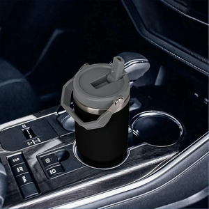 20oz 30oz Stainless Steel Vacuum Insulated Tumbler with Lid Straw Handle Portable Travel Mug for <b>Hot</b> Cold <b>Drinks</b> - Product Image 6