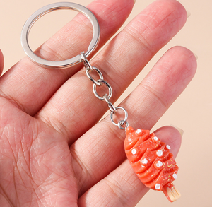 Belle bande dessinée 3D alimentaire porte-clés frites biscuits <span class=keywords><strong>chocolat</strong></span> crème glacée porte-clés pour voiture porte-clés sac à main pendentif bijoux à bricoler soi-même - Product Image 6