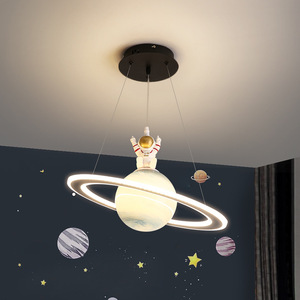 <span class=keywords><strong>Lampadario</strong></span> a stella spaziale con luce del pianeta camera da letto per bambini - Product Image 1