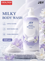 Gel Douche Éclaircissant Lacté 500ml avec Beurre de Karité et Squalane Hydratant, Parfum Floral – Marque Privée OEM ODM