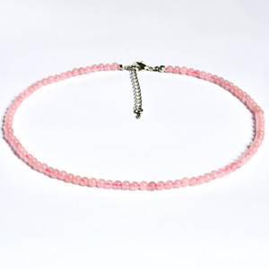Collana all'Ingrosso in Quarzo Rosa da 8mm <span class=keywords><strong>per</strong></span> Donne, Gioiello Portafortuna alla Moda, Regalo, Collana Regolabile con Perle di Pietra Naturale - Product Image 6