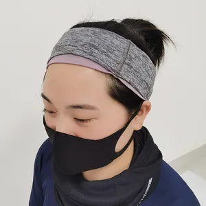 Bandeaux double couche personnalisés pour femmes Yoga Running Bandes de cheveux pour l'entraînement Sports Wide Head Wrap Cheveux de mode épais