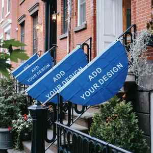 Banderas Personalizadas Ecológicas de Poliéster con Impresión Digital, 2 Piezas, con Ojales de Latón, Tipo Baguette 2x4 - Product Image 5