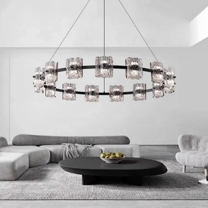 โคมไฟระย้าทองแดงแท้สไตล์อิตาลี ปี 2024 ดีไซน์หรูหรา ทันสมัย เรียบง่าย สำหรับห้องนั่งเล่นและห้องรับประทานอาหาร - Product Image 1