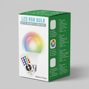 Bombilla LED RGBW A70 de 15W, Base E27, Carcasa de Plástico, Embalaje en Caja de Color, Control Remoto, Regulable, 2700K-6000K, Color Ajustable - Product Image 1