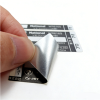 Autocollants adhésifs personnalisés en aluminium mat argenté, imperméables et résistants à l'huile, pour la fabrication de bougies, les cadres photo, les appareils électroniques