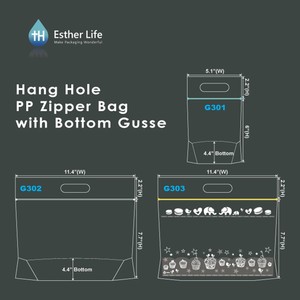 Factory <b>Sale</b> Hot Seller Home-Friendly Clear Zip Seal <b>Plastic</b> Stand up Packaging <b>Bags</b> with Hang Hole - Product Image 4