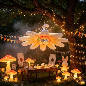 Pallone Gonfiabile Gigante a Forma di Fiore LED Cangiante di Colore '<span class=keywords><strong>Alice</strong></span> nel <span class=keywords><strong>Paese</strong></span> delle <span class=keywords><strong>Meraviglie</strong></span>' con Pompa Elettrica per Decorazioni Matrimoni/Palcoscenici/Eventi - Product Image 1