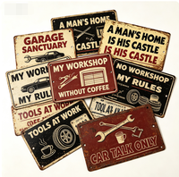 Vente en gros de plaques en étain personnalisées, design vintage, 30x20cm, thème lettres, plaque d'immatriculation de voiture pour la décoration