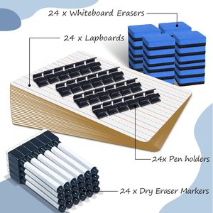 9x12 inch nhỏ bảng trắng 12PC gói bảng Trắng Khô xóa lapboards Bộ - Product Image 5