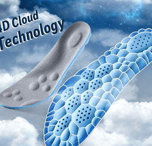 Solette Unisex HY Brand con Tecnologia 4D Cloud in Materiale PU, Super Morbide e Confortevoli, Protezione del Piede, Forma a U, Schiuma <span class=keywords><strong>Memory</strong></span> per Sport, 2 Pezzi - Product Image 5