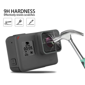 Film trempé 2.5D 9H avant-arrière pour GoPro <span class=keywords><strong>Hero</strong></span> 5 6 7, protection d'écran et de l'objectif de la caméra, film de remplacement - Product Image 4