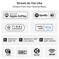 Üretici toptan elektrik H50 kablosuz Stereo amplifikatör 2x50w destek Spotify & Airplay2 yüksek kaliteli ev amplifikatör