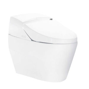 Toilet Pintar Otomatis Desain Modern Dual-Flush WC dengan S-Trap Satu Unit Keramik untuk Kamar Mandi Gaya Barat - Product Image 2