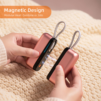 Chauffe-mains et pieds rechargeable 2 en 1 pour l'extérieur, chauffe-mains électrique portable, mini chauffe-mains de poche