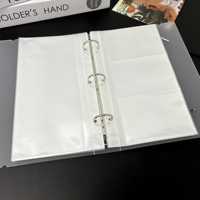 Carpeta de Anillas de 3 Orificios de PP Esmerilado, Antihuellas, Agarre Cómodo, Impermeable, Ecológica, Perfectamente Compatible con Páginas Insertables de 3 Orificios