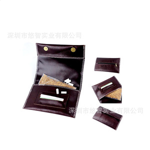 Étui à cigarettes personnalisé en cuir PU, pochette à tabac, étui pour accessoires de cigarette, logo personnalisé. - Product Image 1
