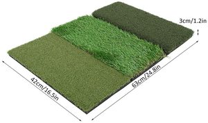 Tapis de golf de conduite d'oscillation de gazon artificiel 3 en 1 d'aide à l'entraînement portable d'intérieur et d'extérieur - Product Image 2