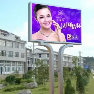 Papan reklame led besar elektronik warna penuh dua sisi eksterior luar ruangan p10 led papan reklame led iklan tampilan luar ruangan