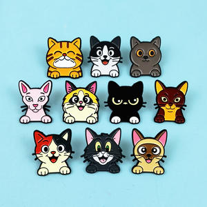 Lucu terkenal di dunia Promosi kucing lembut Enamel logam Lapel hewan kartun Kawii kucing Lapel pin - Product Image 2