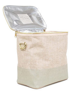 Eco friendly 100% juta termica cooler tote lunch bag poche insulated congelamento raffreddamento lino juta cooler bags - Product Image 3