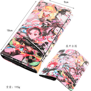 14 designs de portefeuilles pliants longs en PU de haute qualité sur le thème de l'anime Demon Slayer - Product Image 4