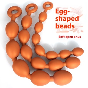 Oeuf de dragon Jouet sexuel unisexe en silicone ultra doux et épais Plug anal Vibrateur de fesses en verre avec ponte de perles Caractéristique postérieure SM - Product Image 1