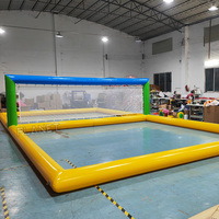 Portable PVC Mer Sport Activité Volleyball Jeu Piscine Terrain Gonflable Flottant Volleyball Cour Pour L'eau