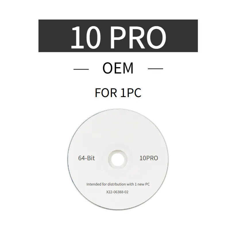 Win Pro 10 DVD pacchetto OEM COA Sticker English Win10 Pro 11 pro 12 mesi spedizione gratuita garantita con chiave di licenza originale