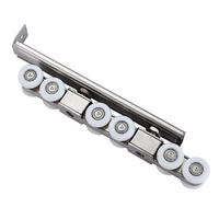 Porte d'armoire suspendue en acier inoxydable porte coulissante en bois douche porte en verre roue rouleau porte coulissante roues