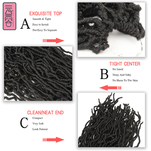 Extensiones de Cabello Afro Rizado <span class=keywords><strong>Senegal</strong></span>és MYZYR de 18 Pulgadas, Fauxlocs Jumbo Nu, Trenzas de Ganchillo - Product Image 5