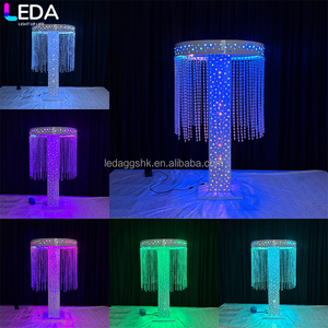 LEDA - Decoración de Mesa de Metal de Diseño Nuevo y Lujoso, Cortina de Luces RGB con Cuentas, Adorno de Cielo Estrellado para Bodas - Product Image 5
