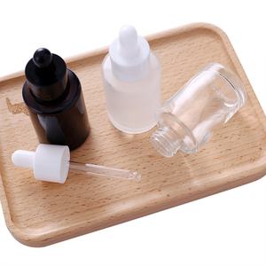 Wholesale Flat Shoulder 30ml 50ml 60ml 100ml Amber Frosted Transparent Black Glass Serum Dropper Essential <b>Oil</b> <b>Bottle</b> - Product Image 3