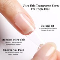 Capsules d'ongles longs en acrylique transparent, formes amande, French, cercueil, couverture complète ou partielle, faux ongles, capsules en gel souple