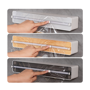 Single-Tier Modern <strong>Kitchen</strong> Dispenser Folding Rack Multifunctional Plastic Slider Cutter for ABS Cling Film Drain <strong>Kitchen</strong> <strong>Caddy</strong> - Product Image 2
