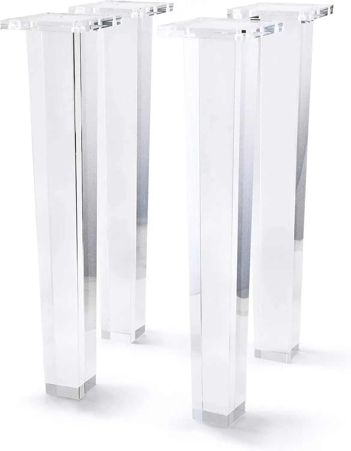 Patas de acrílico transparente para muebles, Juego de 4 Patas de repuesto de acrílico moderno para muebles para el hogar, decoración DIY